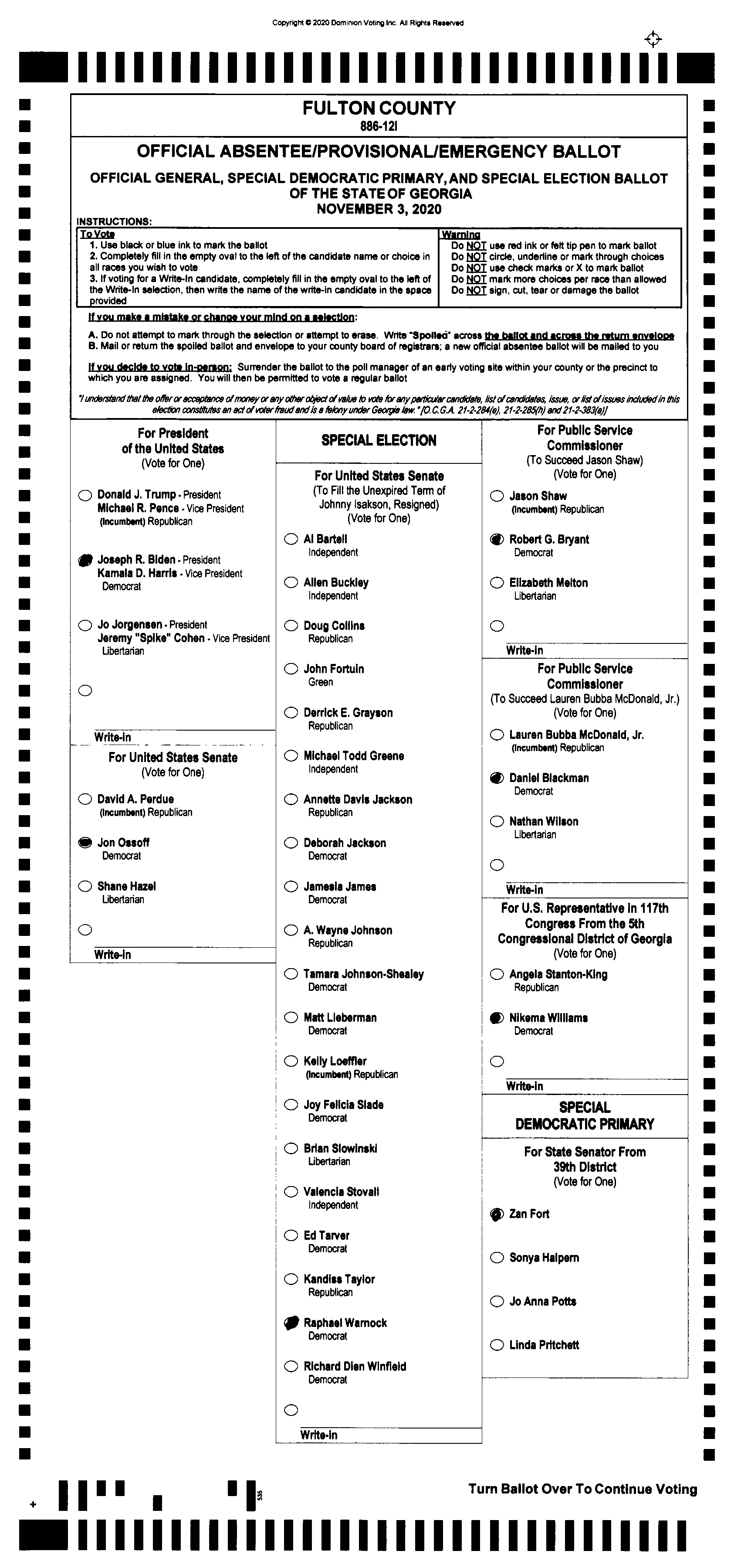 Doubled Ballot